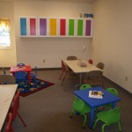 One of the toddler rooms ready for kids.